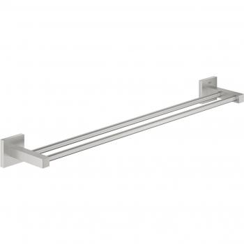 Porte-serviettes double Grohe Start Cube Supersteel 600 mm