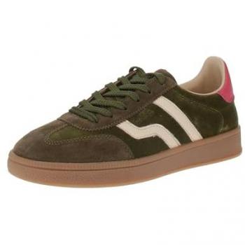 Gant Cuzima Retro Flair Athletic Shoes – Women, Khaki Green White Brown, US 9.5