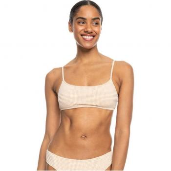Roxy Gingham Bralette – Lichte oranje damesbikini, maat M