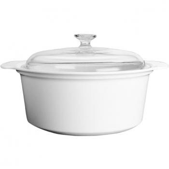 Vetroceramica 5L Corningware Casseruola Ro­tonda Bianco