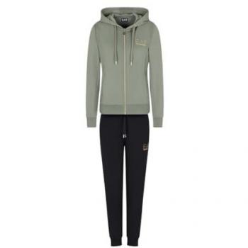 Chándal EA7 Contrast – Elegancia Negra y Gris en talla S