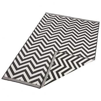 Palma Indoor/Outdoor Reversible Carpet – 200 cm × 290 cm, Black, Heavy‑Duty Softness
