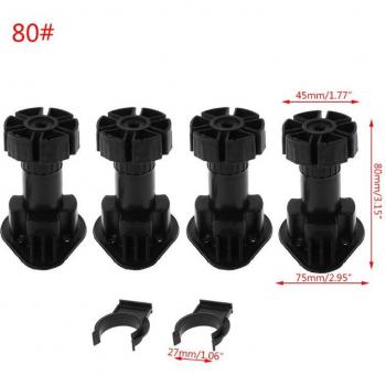 4 Adjustable Height Cupboard Feet for Kitchen and Bathroom