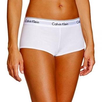 Calvin Klein Women's Modern Cotton Boyshort (White, Size XS)