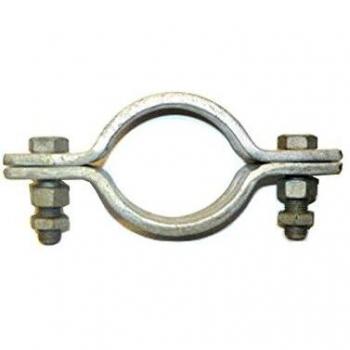 Galvanised Heavy Duty 2 Bolt Pipe Clip 28mm ID