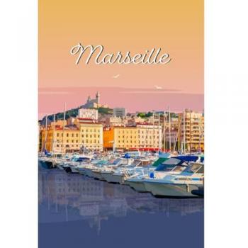 Art décoratif port de Marseille 45x65 cm CEANOTHE