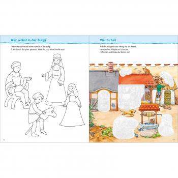 TESSLOFF 978-3-7886-2144-5 WAS IST WAS Kindergarten. Malen Rätseln Stickern. Auf der Ritterburg