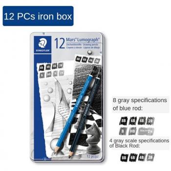 Staedtler 100B Metal Box of Artist Pencils