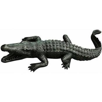 Crocodile Décoratif Gris Anthracite – 69 cm de haut