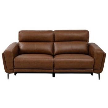 Bahir Big Sofa in Braun mit Fußstützen