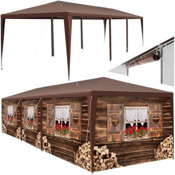 Pavillon de terrasse avec panneaux latéraux