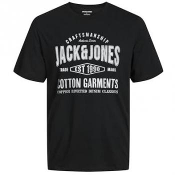 Jack&Jones T-Shirt Jeans 12256779 Schwarz Standard Fit L Herren