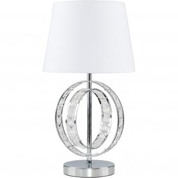 Acrylic Jewel Double Hoop Table Lamp in Silver by Rothwell
