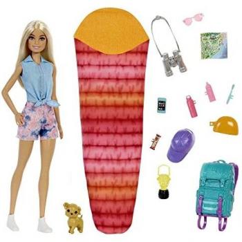 Barbie „Es braucht zwei! Camping“ Spielset mit Malibu Puppe, Hündchen und Zubehör
