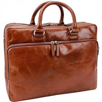 Heyden Cambridge 40cm Leather Briefcase in Brown
