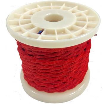 Filo Elettrico Intrecciato Rosso 2X0,75 mm² – 10 pezzi
