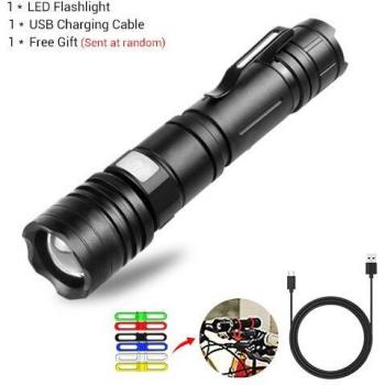 Zoomable T6 L2 Flashlight Camping Lantern with USB Recharge