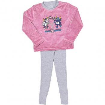 RainbowCozy 3176 Fleece‑Finish Pajama Set – Girls