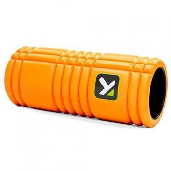Orange Foam Roller (Grid) – 14 × 33 cm Size