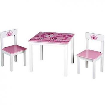 Queen Princess Set – Tavolo + 2 Sedie Rosa