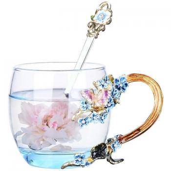 Blue Crystal Wedding Glass Cup