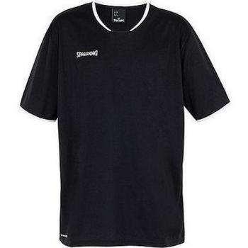 Spalding Move Shooting Shirt Homme, Noir/Blanc, FR : XXS (Taille Fabricant : 116)