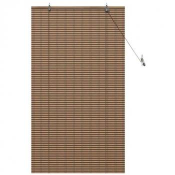 Vidaxl Dual-Bamboo Blind & Curtain Set, Manual, 80×160 cm (Brown)
