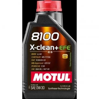 Motul 8100 X-Clean + EFE 0W-30 Motoröl