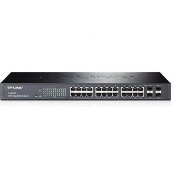 TP-LINK Rack-Mountable Smart Switch Administrable Black 28 Ports