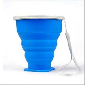 Taza Azul 3Z Family – Silicona Plegable para Senderismo y Trabajo