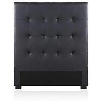 Tête de lit élégante 90cm Noir capitonnée