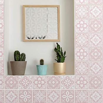 Pink Fiesta Backsplash Stickers – 15cm