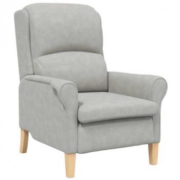 Fauteuil Chic Gris Clair en Tissu Doux