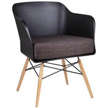 Bantra Wood 2‑piece Chair Set – nero