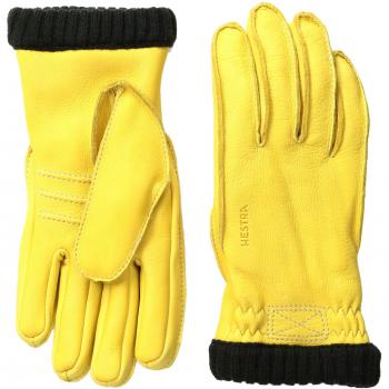 Hestra Natural Yellow Deerskin Primaloft Rib Gloves in Size 10 (Large)