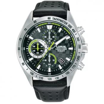 Lorus Reloj Masculino Crono Acero Negro