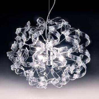 Suspension Métallux Ovale CRYSTAL