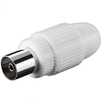 GOOBAY Prise Coaxiale en Plastique, Fixation à Vis