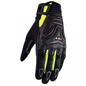Gants perforés LS2 All Terrain de moto Noir Jaune XL