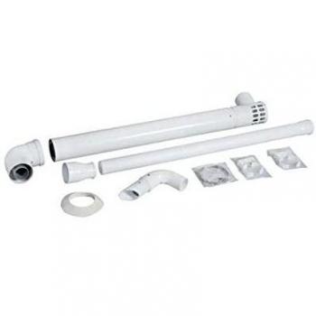Baxi 720627001 White Multifit Plume Displacement Terminal Kit with Flexible Hose and Ceiling Clamp