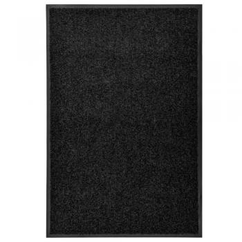 Washable Black Doormat 60x90 cm