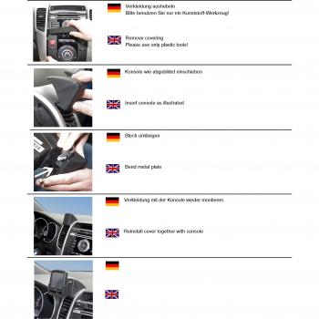 Kuda Navigationskonsole 243365 Kunstleder für Kia Venga 09/2009
