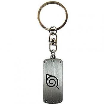 Konoha Metal Plate Portachiavi AbyStyle Naruto Shippuden Argento