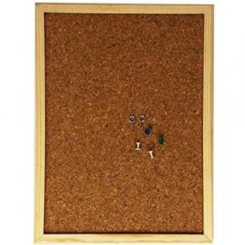 Tablero de Corcho con marco de madera 40x30 cm