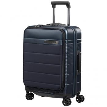 Samsonite Neopod 55cm Hartschalen-Trolley mit 4 Rollen, erweiterbar und USB-Schleuse, Midnight Blue + GRATIS Hotelgutschein