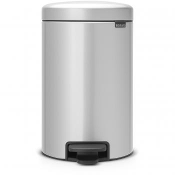 Brabantia Newicon Cubo de Basura con Pedal 12L Gris Metalizado
