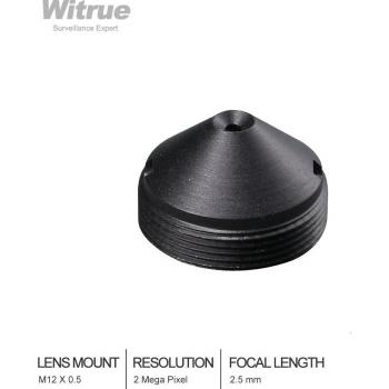 Pinhole 2,5 mm F2.0 Montaje M12 110° Witrue