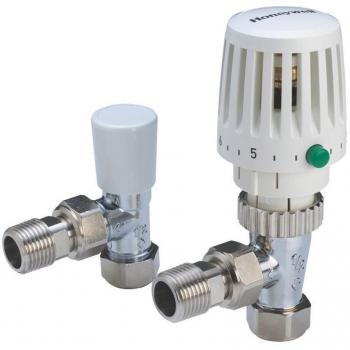 Honeywell Valencia VTL120-15A 15mm Angled TRV & Lockshield Set