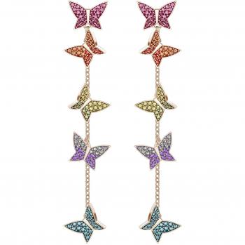 Swarovski Lilia Farbspiel mit Rosé-Gold-Ohrhängen