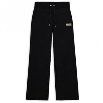 Pantaloni Donna Freddy XL Nero Strass Bicolori